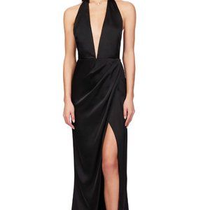 Stella Satin Plunge Gown